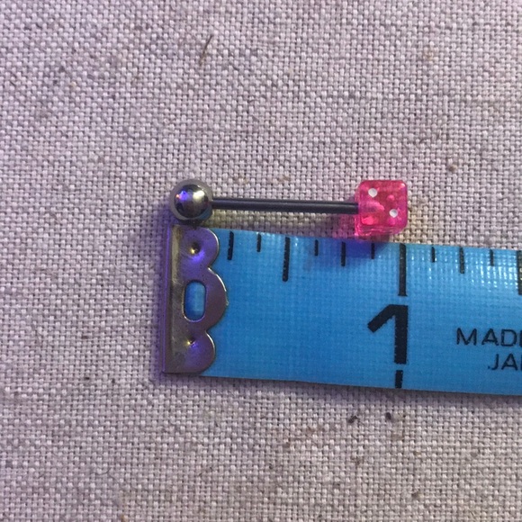 Dice Tongue Ring - Picture 3 of 4